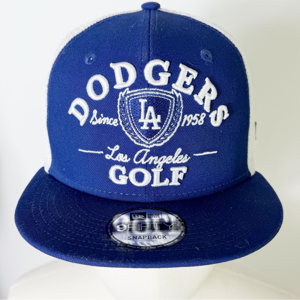 New Era LA Dodgers MLB White Royal Blue Gray 9Fifty 950 Patch Snapback Cap Hat
